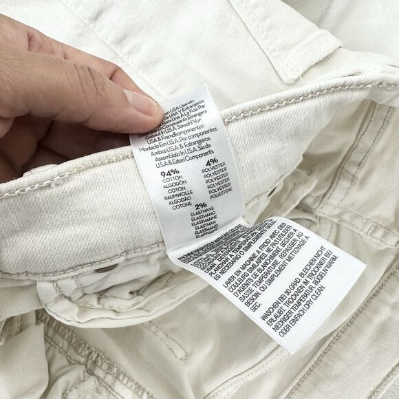 MOTHER THE MID RISE DAZZLER CROP FRAY Cream Puffs Size 27 - Picture 15 of 15